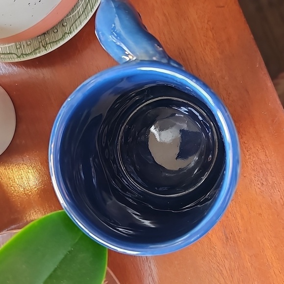 3D Marine Ocean Blue Dolphin Handle Mug - Picture 3 of 7